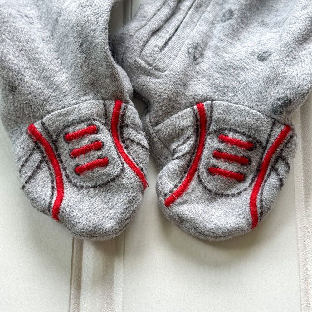 4/$10 - Child of Mine by Carter’s “Rookie” Cotton Zip Up Baby Footie | 6-9 Month - Picture 3 of 7